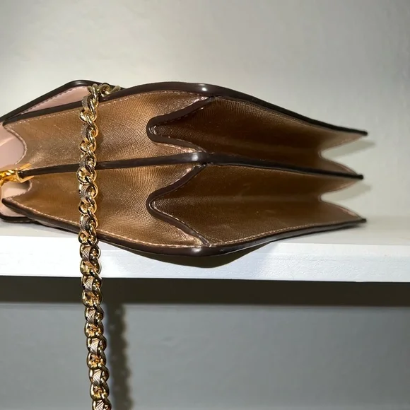 Tory Burch Metallic Rose Gold Chain Crossbody Bag - Picture 8 of 9